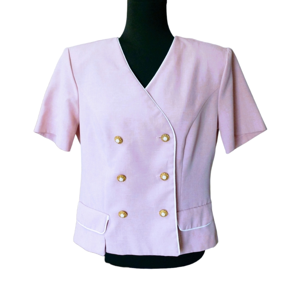 Olivia Rose New York Pink Women's Short Sleeve Tweed